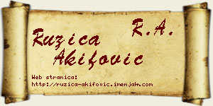 Ružica Akifović vizit kartica